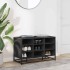 Banco zapatero madera de ingeniería y metal negro 84x40x53,5