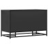 Banco zapatero madera de ingeniería y metal negro 84x40x53,5