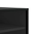 Banco zapatero madera de ingeniería y metal negro 84x40x53,5