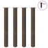 Patas para mesa de centro 4 uds acero acero natural 90-92