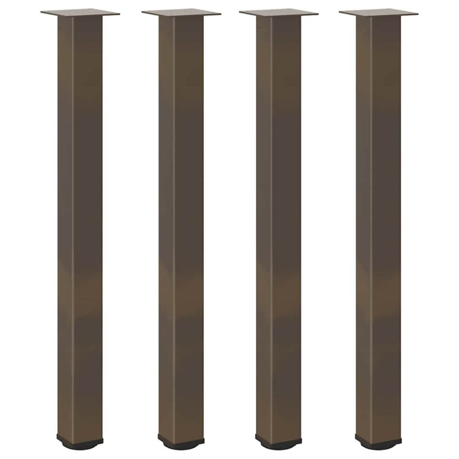 Patas para mesa de centro 4 uds acero acero natural 90-92