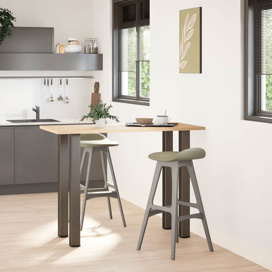 Patas para mesa de centro 4 uds acero acero natural 90-92