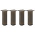 Patas para mesa de centro 4 uds acero acero natural 30-32