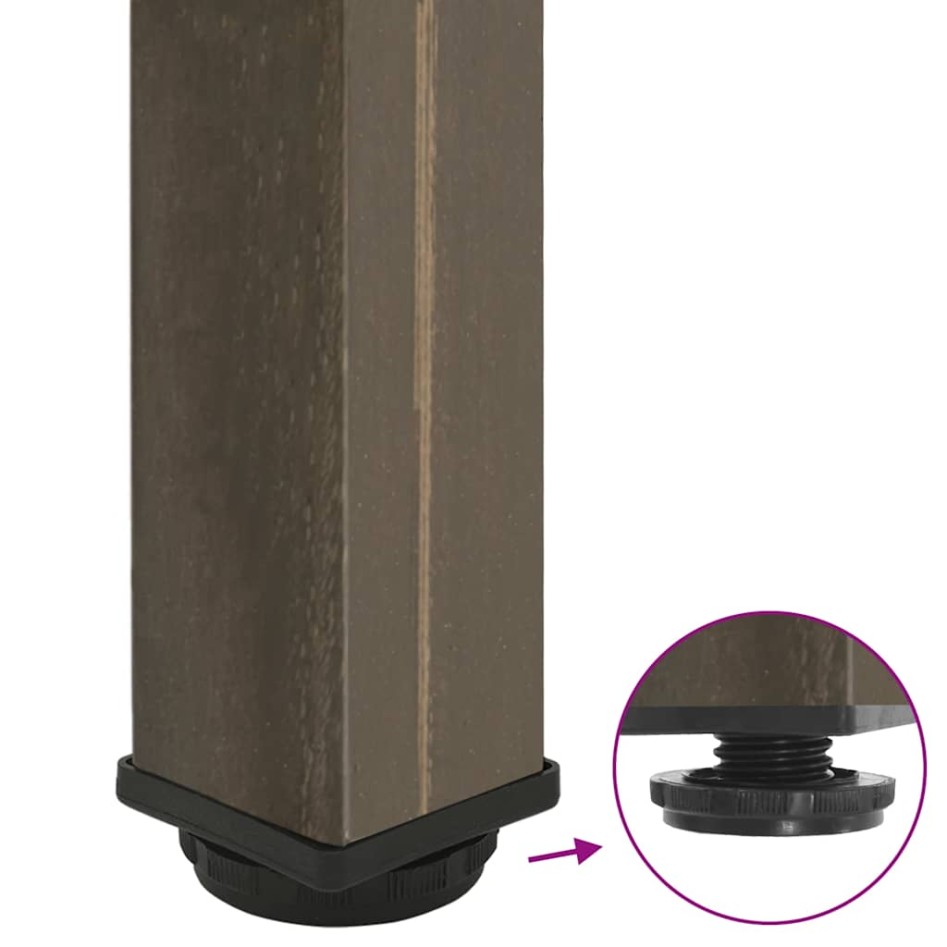 Patas para mesa de centro 4 uds acero acero natural 30-32