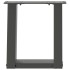 Patas de mesa centro forma U 2uds acero antracita 30x(30-31)
