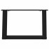 Patas de mesa de centro forma U 2uds acero negro 50x(30-31)