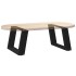 Patas de mesa de centro forma U 2uds acero negro 50x(30-31)