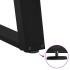 Patas de mesa de centro forma U 2uds acero negro 50x(30-31)