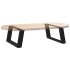 Patas de mesa de centro forma U 2uds acero negro 70x(30-31)