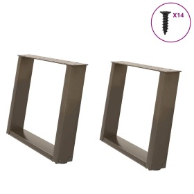 Patas para mesa de centro en forma de U 2 uds antracita