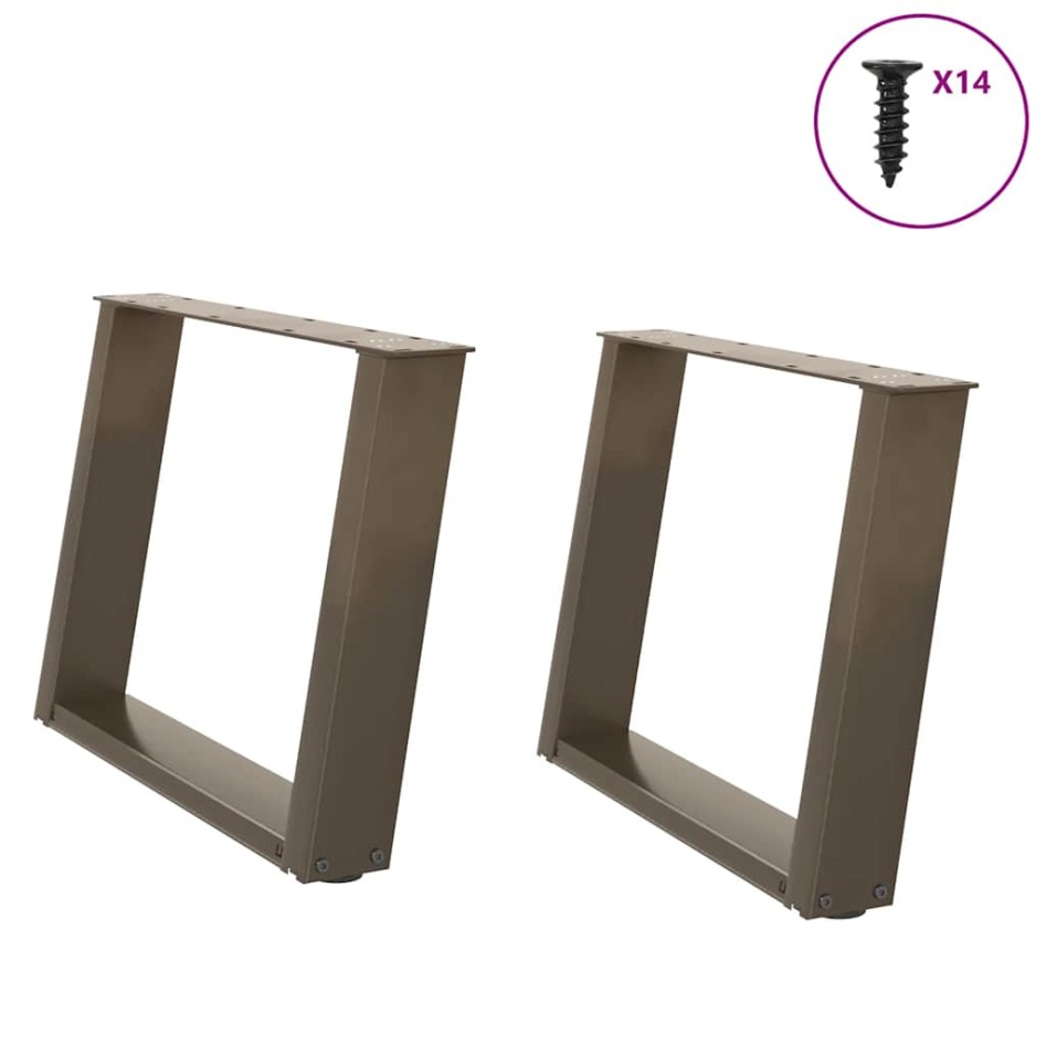 Patas para mesa de centro en forma de U 2 uds antracita