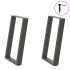 Patas para mesa comedor forma U 2uds antracita 50x(72-73)