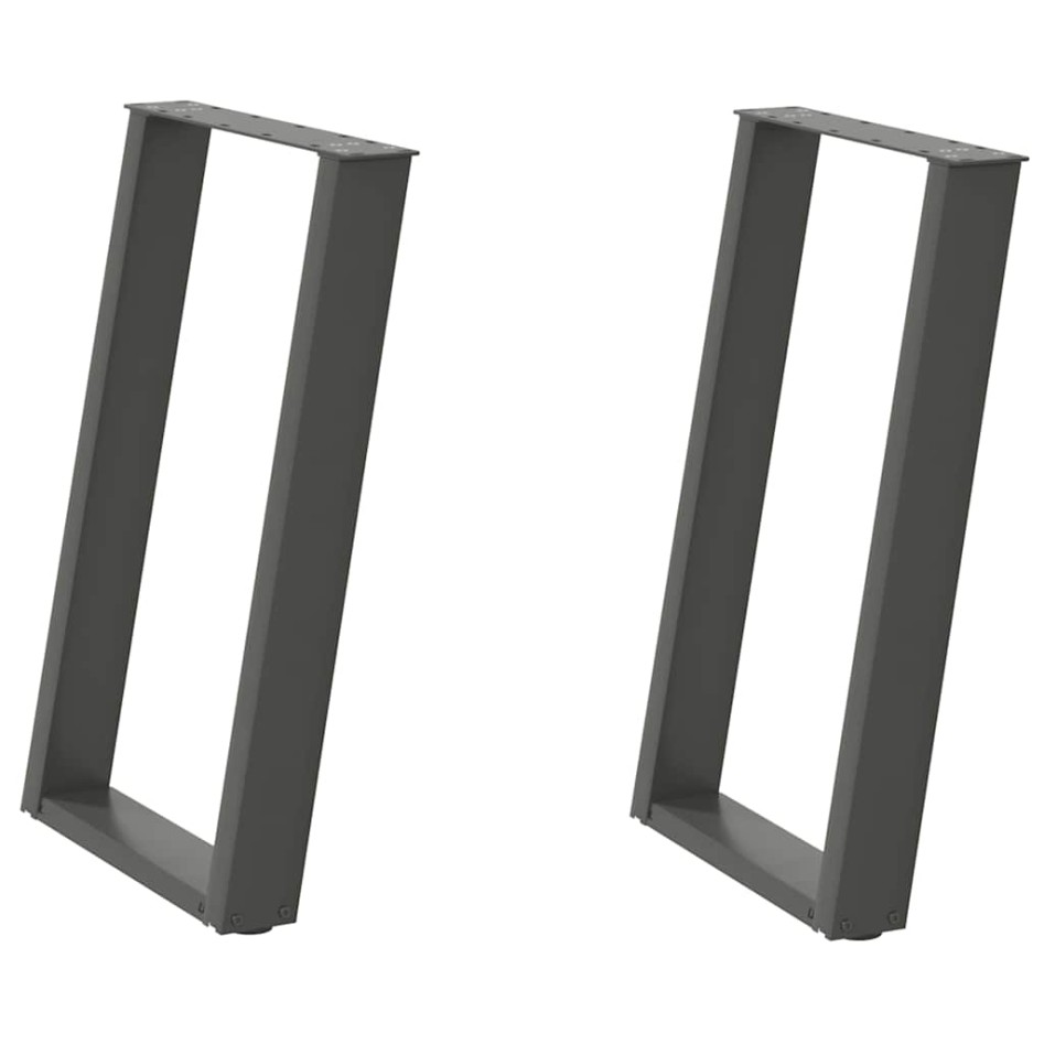 Patas para mesa comedor forma U 2uds antracita 50x(72-73)