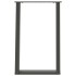 Patas para mesa comedor forma U 2uds antracita 50x(72-73)