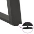 Patas para mesa comedor forma U 2uds antracita 50x(72-73)