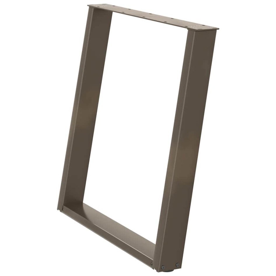 Patas para mesa comedor forma U 2uds acero natural