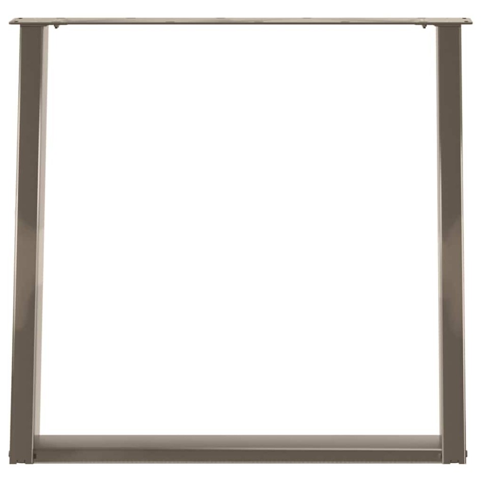 Patas para mesa comedor forma U 2uds acero natural