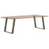 Patas para mesa comedor forma U 2uds acero natural