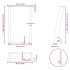 Patas para mesa comedor forma U 2uds antracita 60x(72-73)