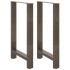 Patas para mesa de centro de acero natural 2 uds 60x(90-91)