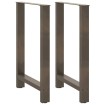 Patas para mesa de centro de acero natural 2 uds 60x(90-91) cm