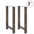 Patas para mesa de centro de acero natural 2 uds 60x(90-91)
