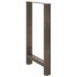 Patas para mesa de centro de acero natural 2 uds 60x(90-91)