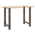 Patas para mesa de centro de acero natural 2 uds 60x(90-91)