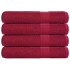 Toallas 4 uds 100% algodón burdeos 100x200 cm 600