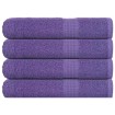 Toallas de sauna 4 uds 100% algodón morado 80x200 cm 360 gsm