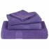 Toallas de sauna 4 uds 100% algodón morado 80x200 cm 360