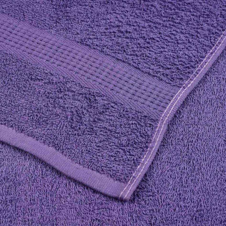 Toallas de sauna 4 uds 100% algodón morado 80x200 cm 360