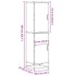 Aparador alto madera de ingeniería y metal 35,5x35x139