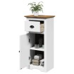 Mueble de baño BODO blanco y marrón 44x30x90 cm