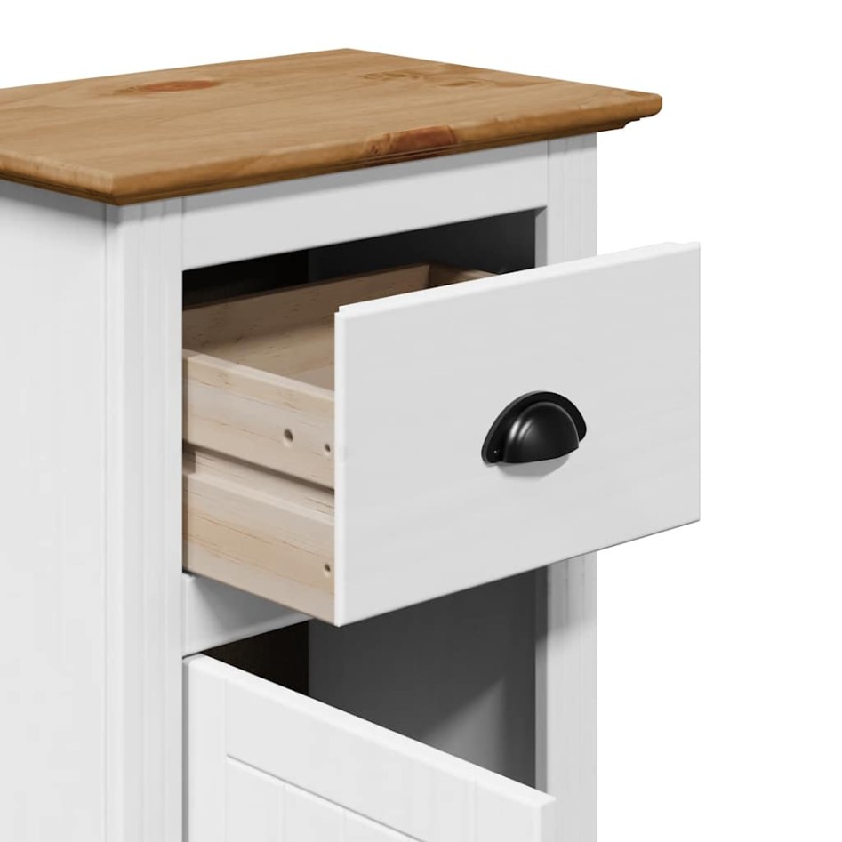 Mueble de baño BODO blanco y marrón 44x30x90