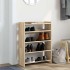 Mueble zapatero madera contrachapada roble sonoma 60x25x81