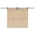 Kit de herrajes para puertas correderas acero negro 366