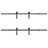 Kit de herrajes para puertas correderas acero negro 366