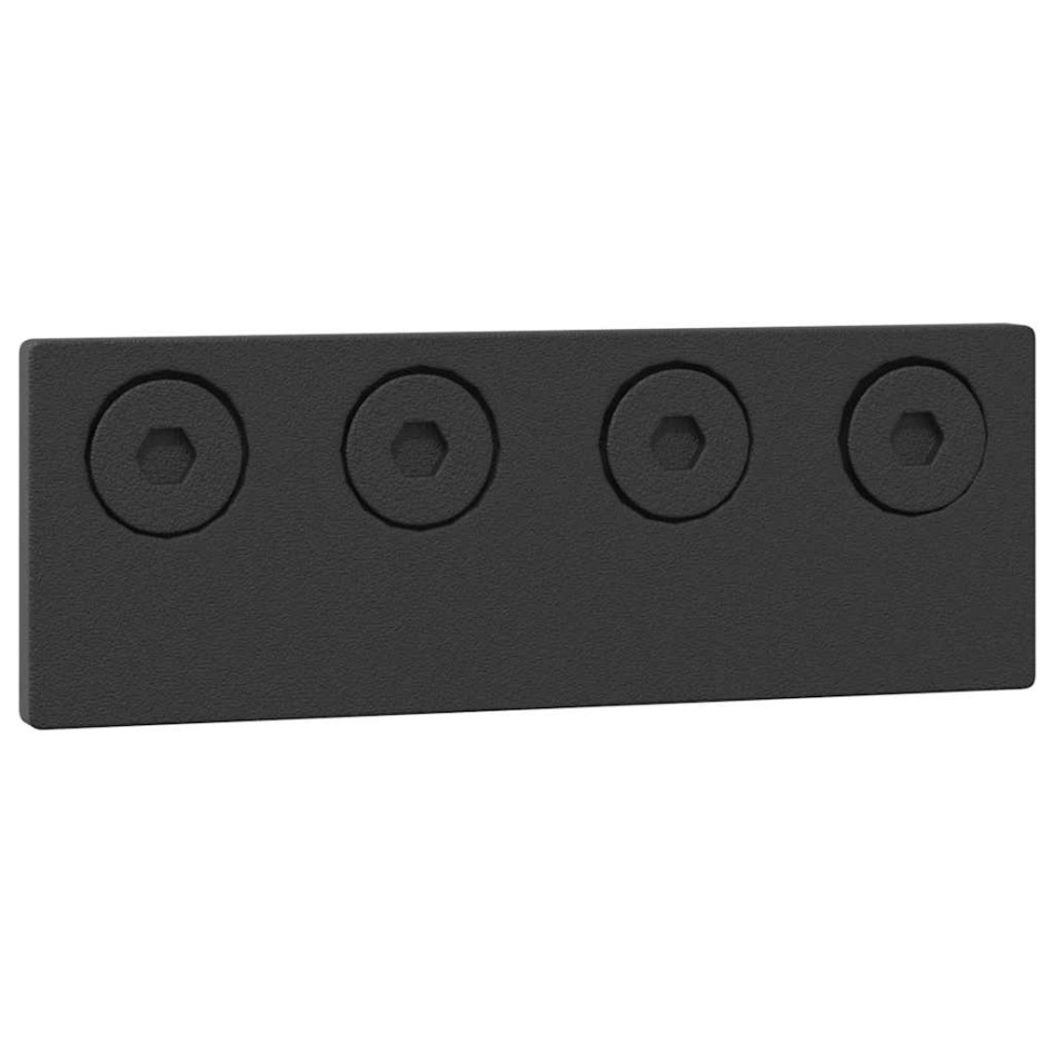 Kit de herrajes para puertas correderas acero negro 366