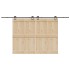 Kit de herrajes para puertas correderas acero negro 400