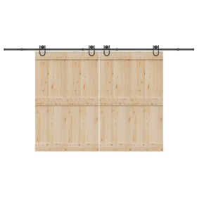 Kit de herrajes para puertas correderas acero negro 400