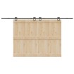 Kit de herrajes para puertas correderas acero negro 400 cm