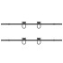 Kit de herrajes para puertas correderas acero negro 400