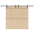 Kit de herrajes para puertas correderas acero negro 427