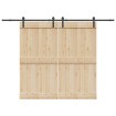Kit de herrajes para puertas correderas acero negro 427 cm
