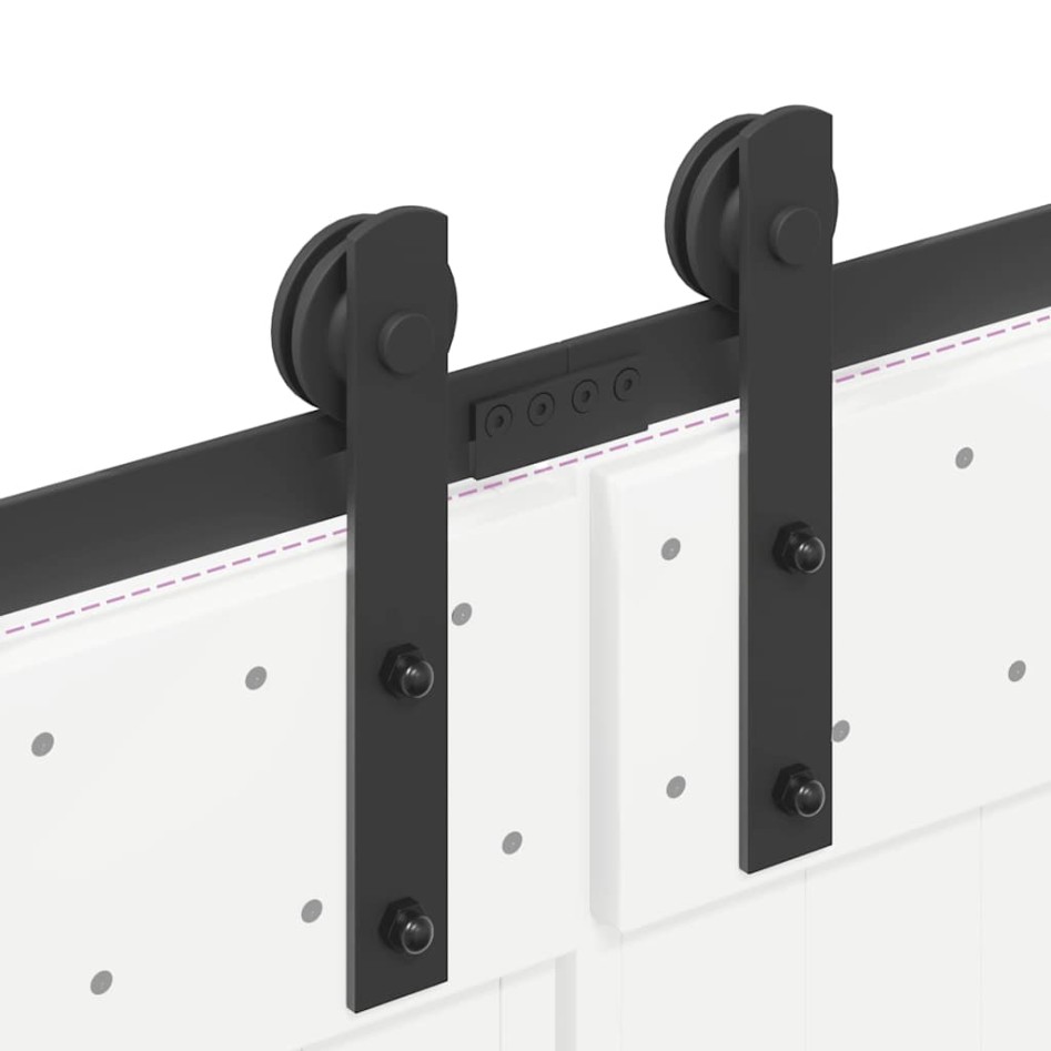 Kit de herrajes para puertas correderas acero negro 427