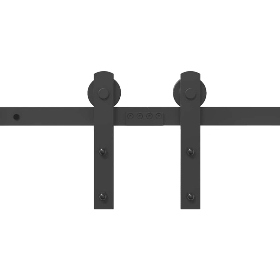 Kit de herrajes para puertas correderas acero negro 427