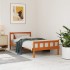 Estructura de cama sin colchón madera maciza marrón 75x190