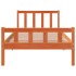 Estructura de cama sin colchón madera maciza marrón 75x190