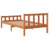Estructura de cama sin colchón madera maciza marrón 75x190